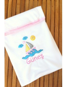 DENİZ VE GÜNEŞ FİGÜRLÜ POLAR BEBEK BATTANİYESİ 2