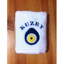 NAZAR BONCUKLU İSME ÖZEL HAVLU