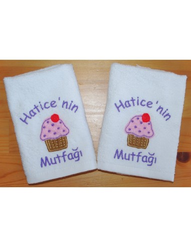 İSME ÖZEL MUTFAK HAVLUSU (CUPCAKE)
